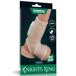 LOVETOY Wave Knights vibrējoša penisa uzmava