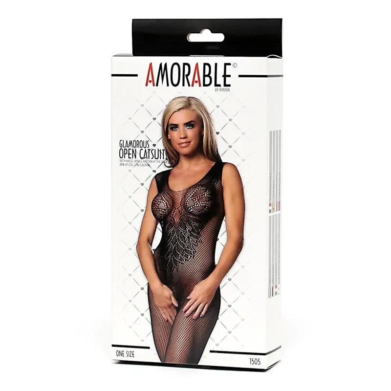 AMORABLE bodystocking ar atvērtu kājstarpi