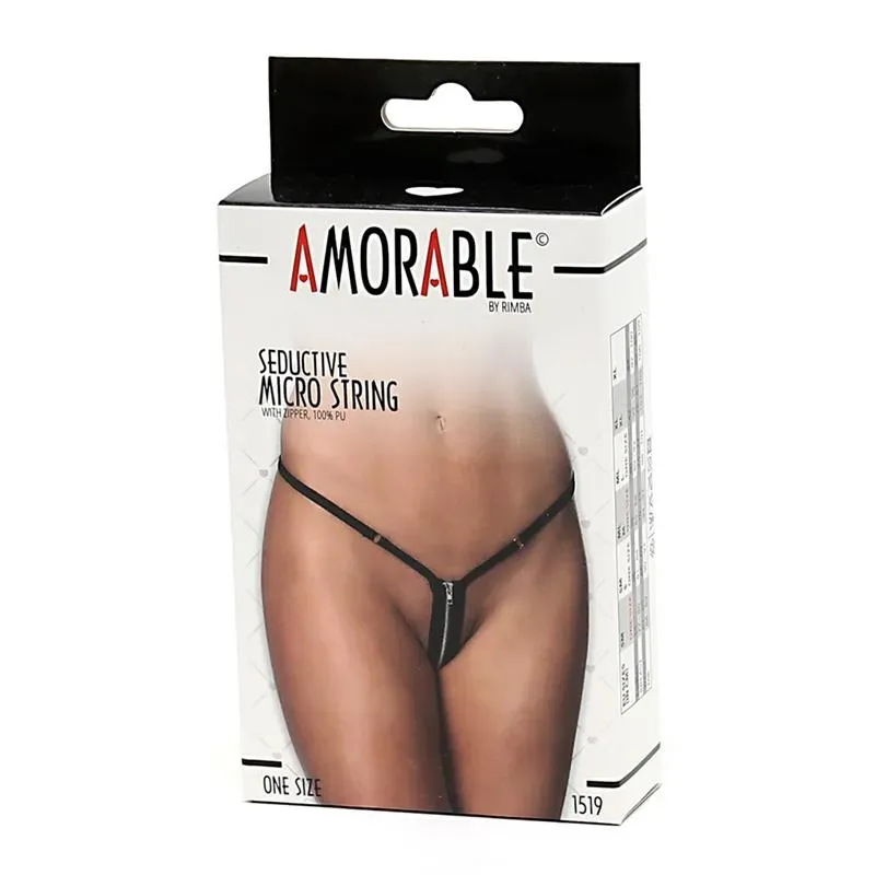 AMORABLE Micro Thong with Zip mikrostringi