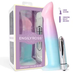 Vibrējošs dildo ar piesūcekni, krāsu pāreja, 17 cm | Noks.lv