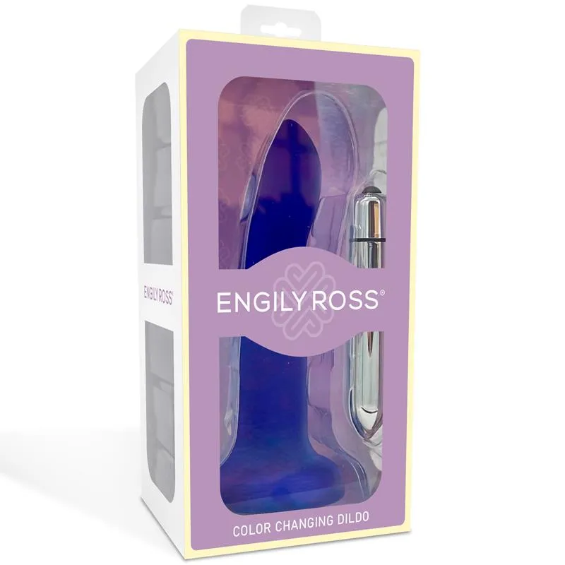 Krāsu mainošs dildo, no violeta uz rozā, 14 cm | Noks.lv