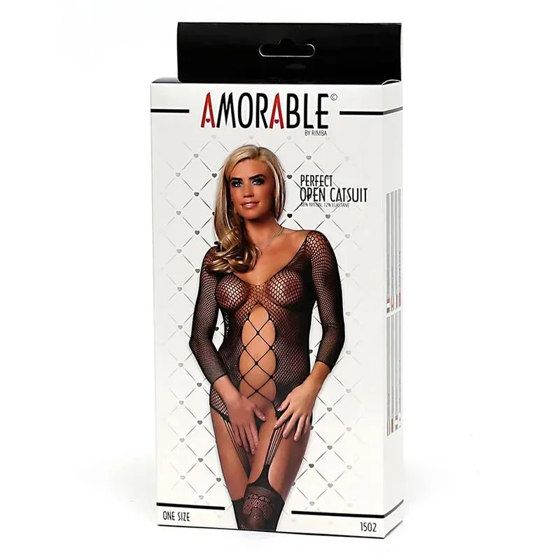 AMORABLE atvērts bodystocking, viens izmērs