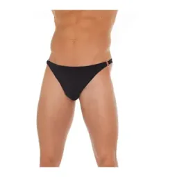 AMORABLE чёрные стринги с пряжками, One Size