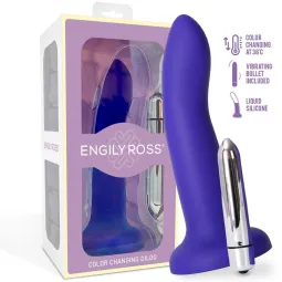 Krāsu mainošs dildo, no violeta uz rozā, 14 cm | Noks.lv