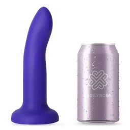 Vibrējošs krāsu mainošs dildo, no zila uz violetu, 17 cm