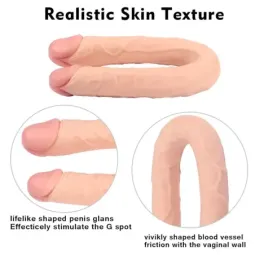 SHEQU U formas dubultais dildo 46 cm
