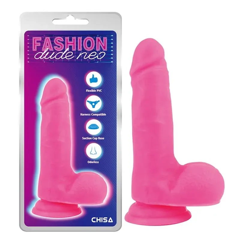 CHISA Dual Density Dildo Pink 7 ar piesūcekni
