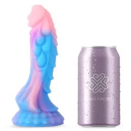 Tumsā mirdzošs pūķa formas dildo, 18 cm | Noks.lv