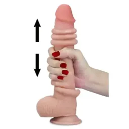 LOVETOY Sliding Dildo 9 Flesh reālistisks dildo