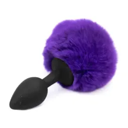 AFTERDARK anālais korķis ar pomponu, S, violets