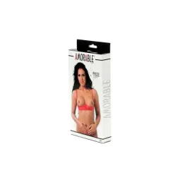 AMORABLE Open Bra Red satīna krūšturis