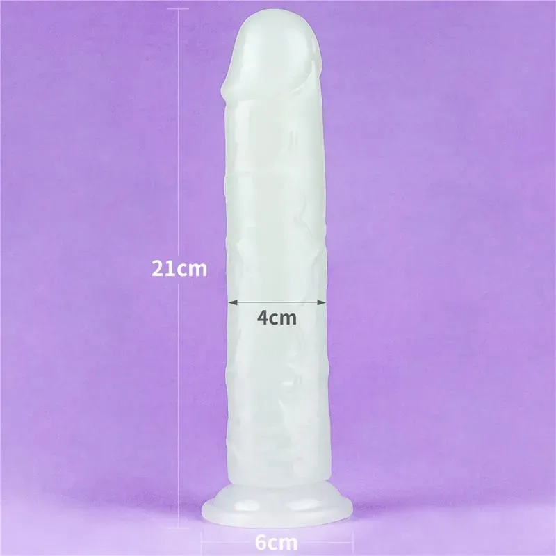 LOVETOY Lumino 8 dildo ar zilu gaismu