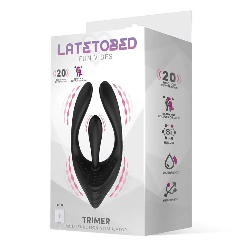 LATETOBED Trimer vibrators pāriem ar 3 motoriem