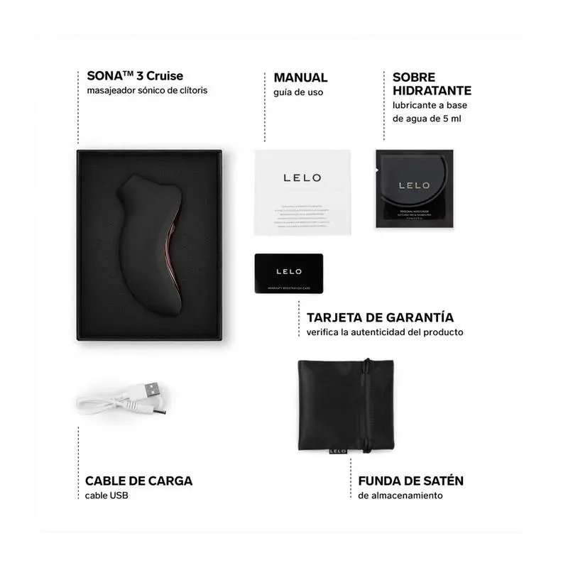 LELO Sona 3 Cruise klitora stimulators, melns