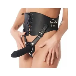BONDAGE PLAY корсет с латексным фаллоимитатором