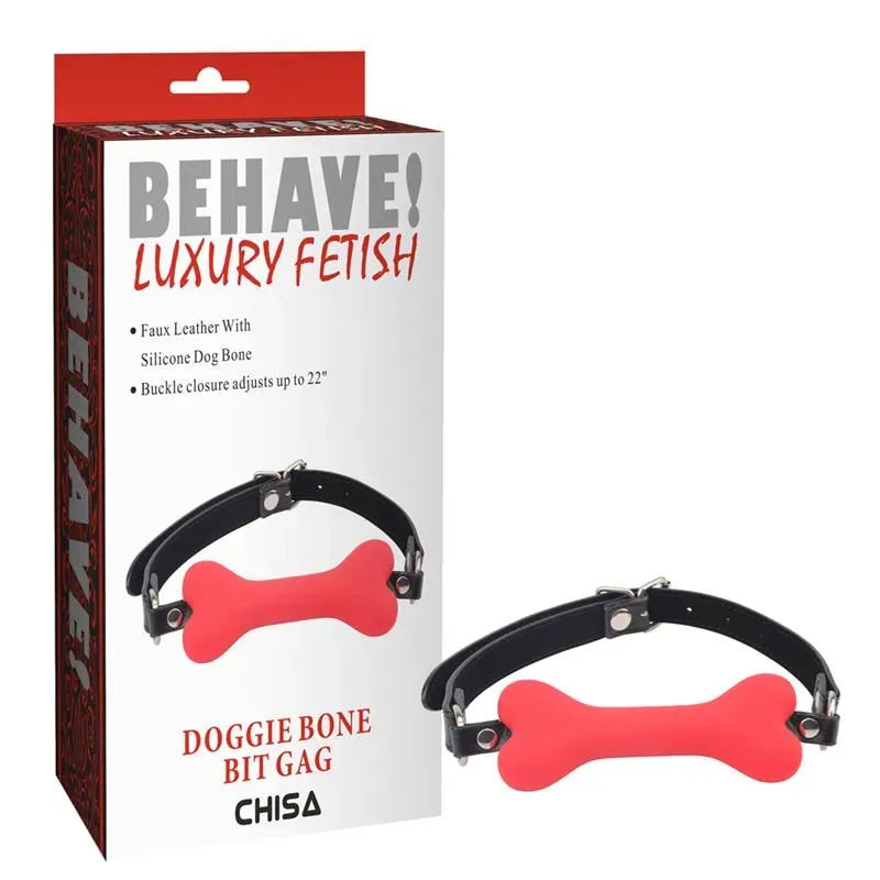 CHISA Gag Ball Doggle Bone Bit mutes aizbāznis