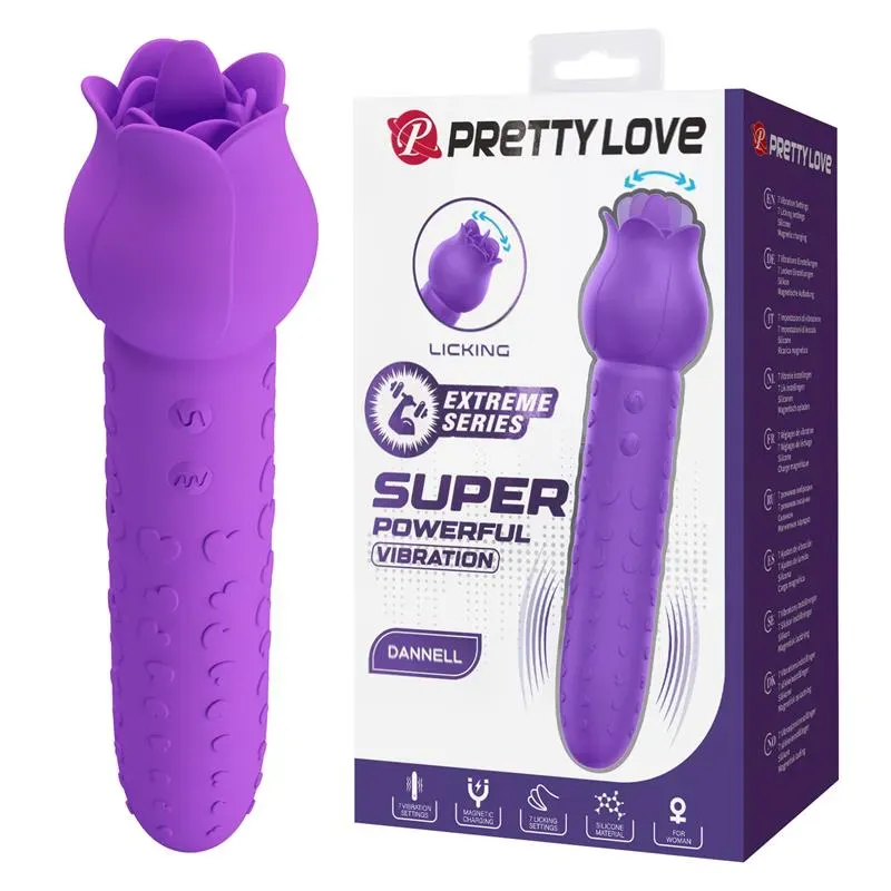 PRETTYLOVE Dannell klitora stimulators ar mēlīti