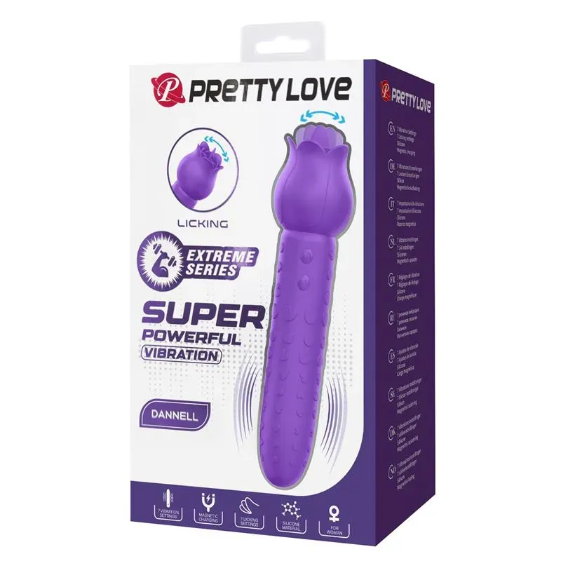 PRETTYLOVE Dannell klitora stimulators ar mēlīti