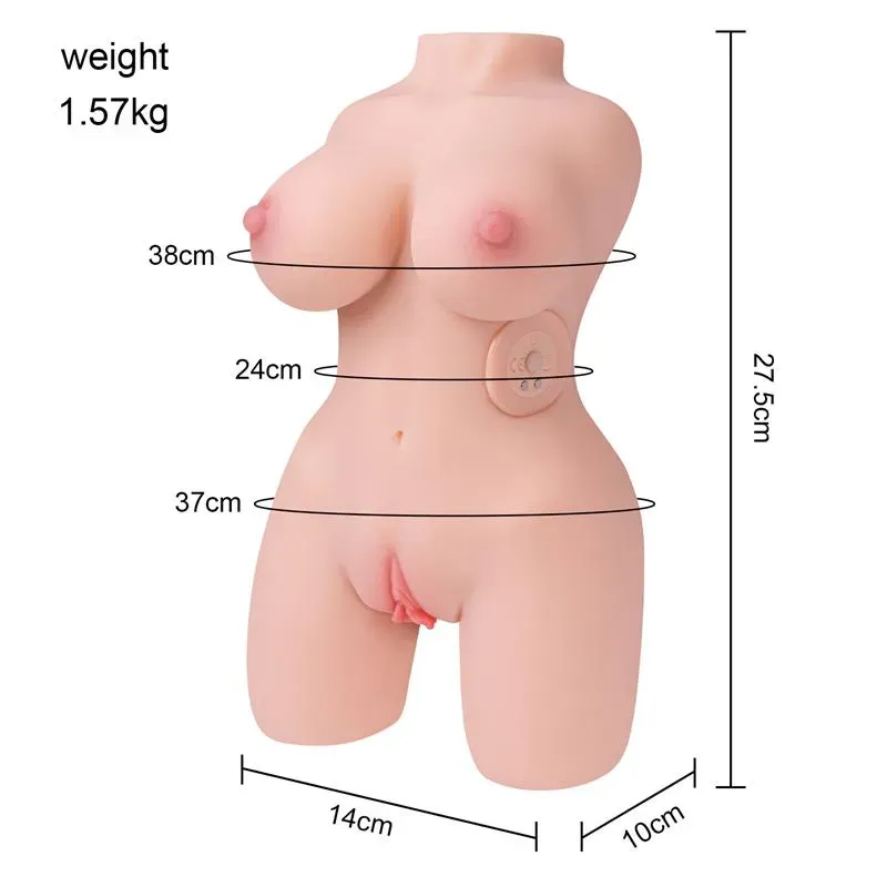 XISE Kosey torso masturbators ar vibrāciju