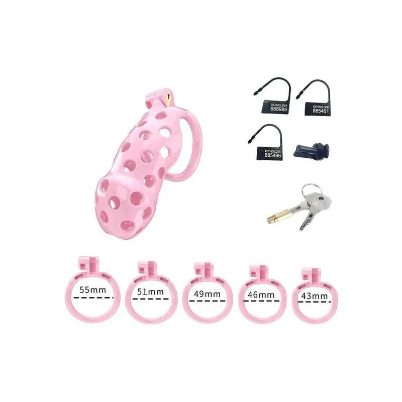 Penis Cage PC03 Pink šķīstības būris, ABS