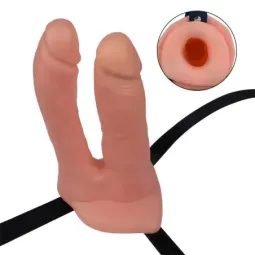 LOVETOY Harness Double Hollow Dildo — полый страпон