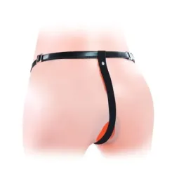 LOVETOY Harness Double Hollow Dildo ar siksnām