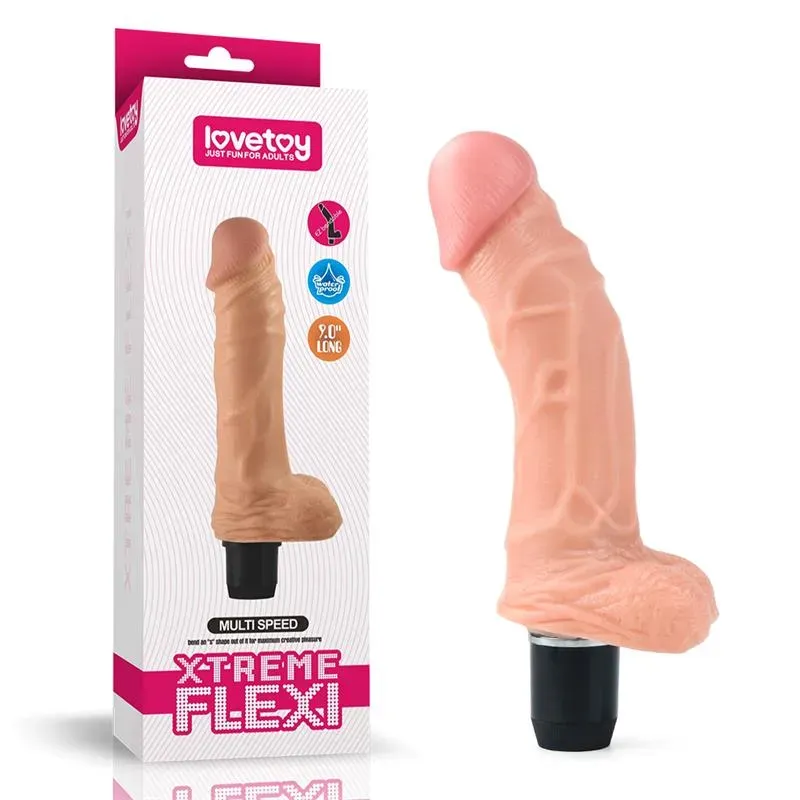 LOVETOY Dildo Flexi 9 vibrējošs dildo