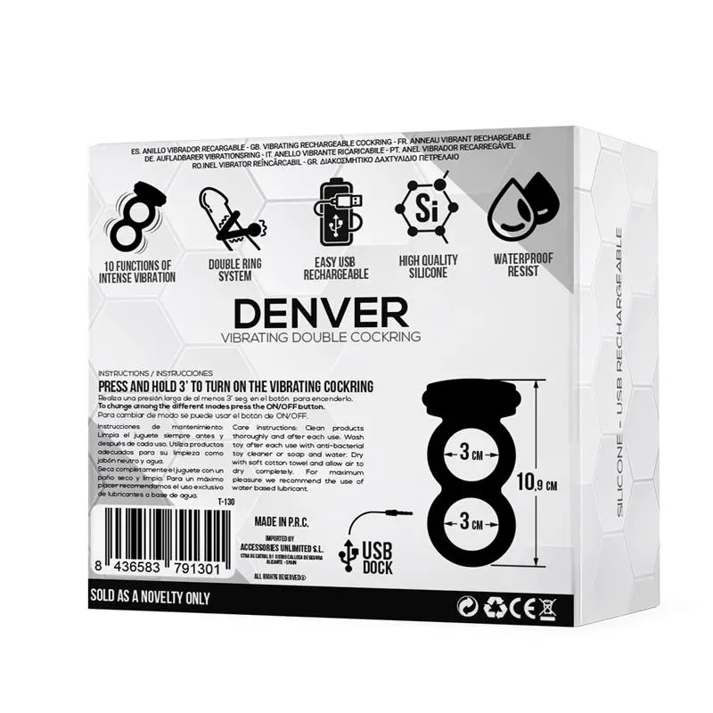 TARDENOCHE Denver эрекционное кольцо с вибрацией