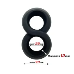 BEAST RINGS двойное эрекционное кольцо, силикон 2 см