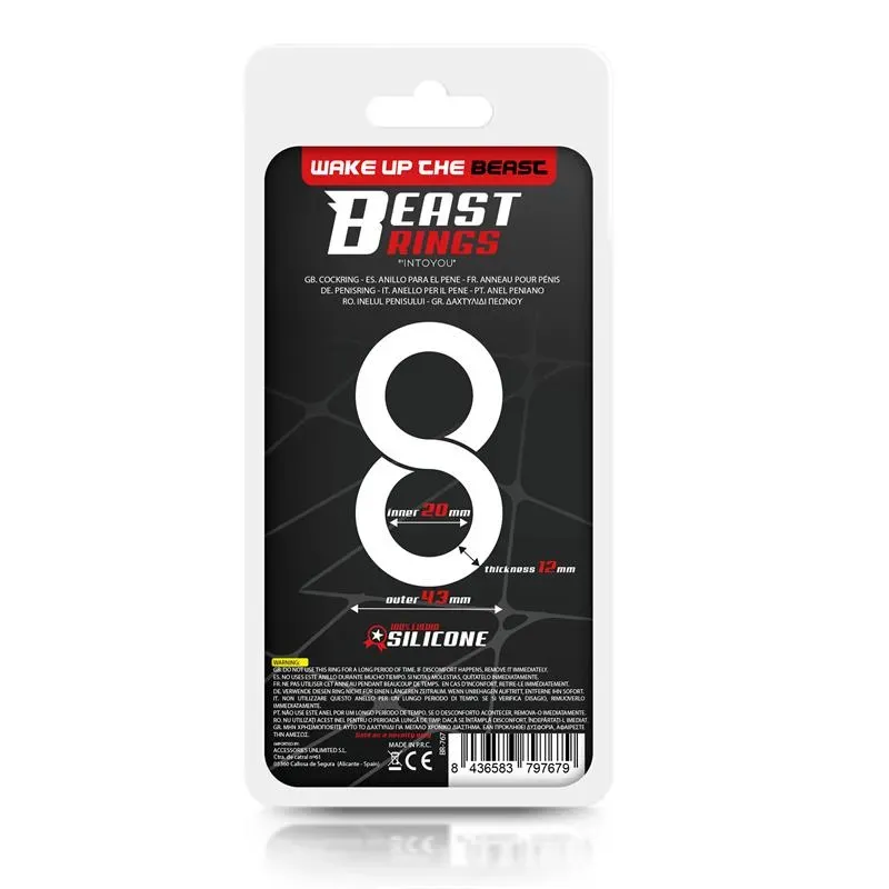 BEAST RINGS двойное эрекционное кольцо, силикон 2 см