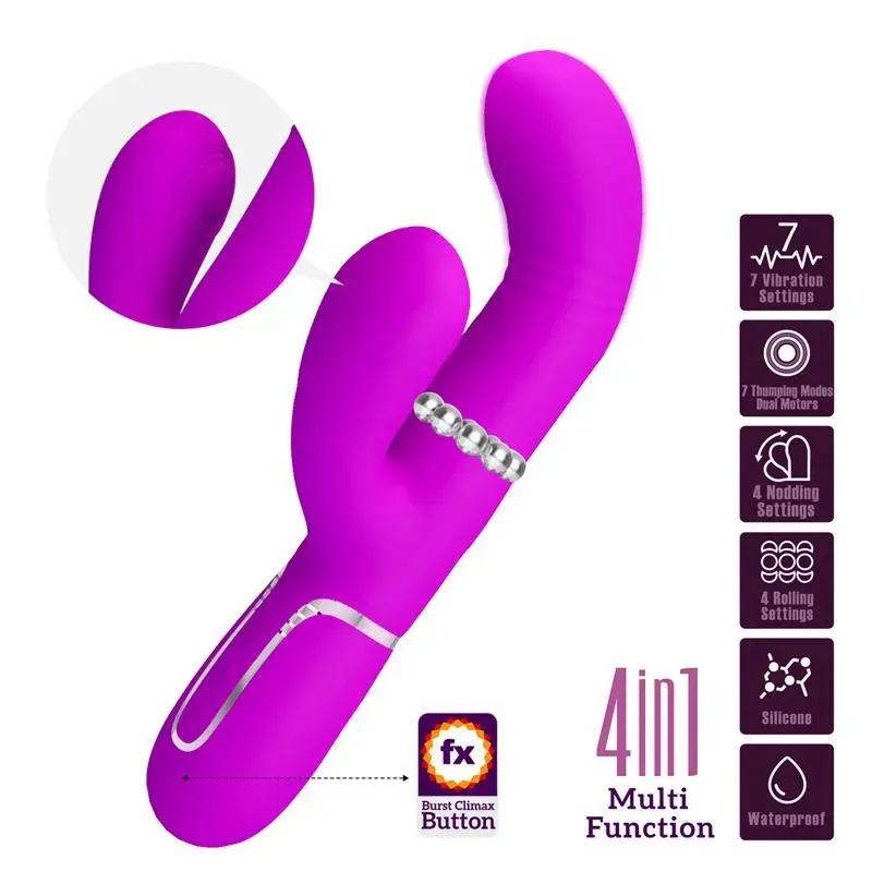 PRETTYLOVE Mariana 4 in 1 вибратор-кролик