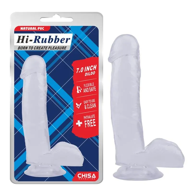 CHISA Hi-Rubber 7 Clear reālistisks dildo