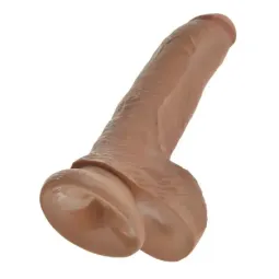 KING COCK reālistisks dildo ar sēkliniekiem, 22,9 cm