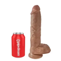 King Cock 10 reālistisks dildo ar sēkliniekiem