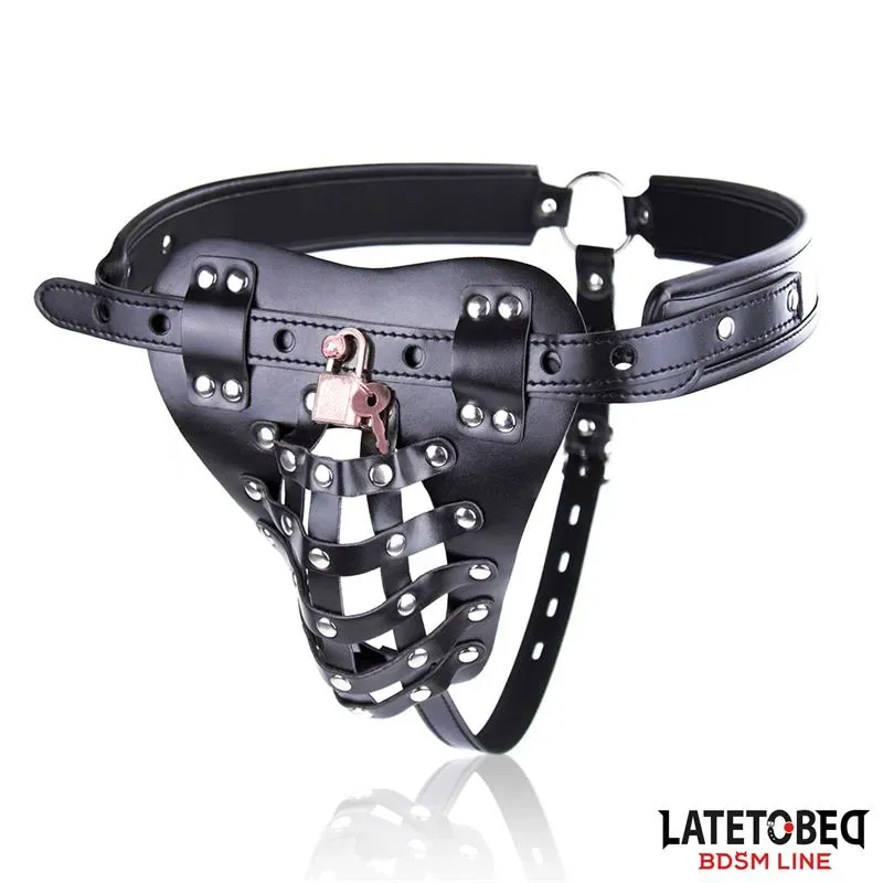 LATETOBED BDSM LINE мужской пояс верности с клеткой
