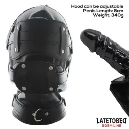 LATETOBED Total Lockdown Hood BDSM maska