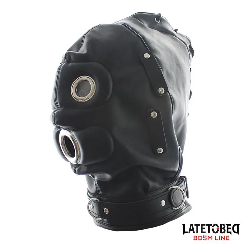 LATETOBED Total Lockdown Hood BDSM maska
