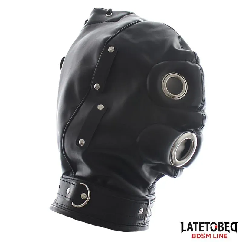 LATETOBED Total Lockdown Hood BDSM maska