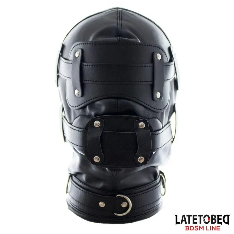 LATETOBED Total Lockdown Hood BDSM maska