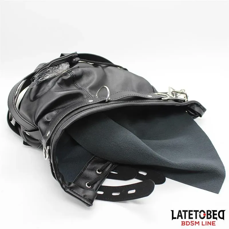 LATETOBED Total Lockdown Hood BDSM maska