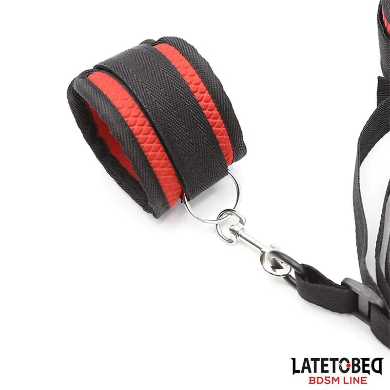 LATETOBED BDSM gultas piesiešanas komplekts ar masku