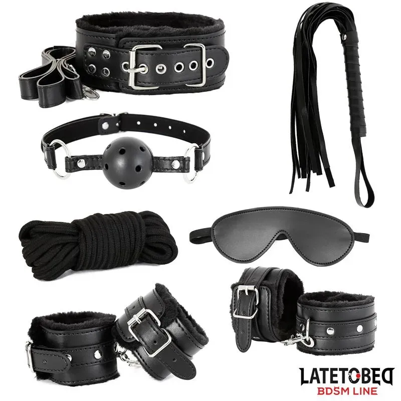 LATETOBED BDSM LINE набор для бондажа, 7 предметов