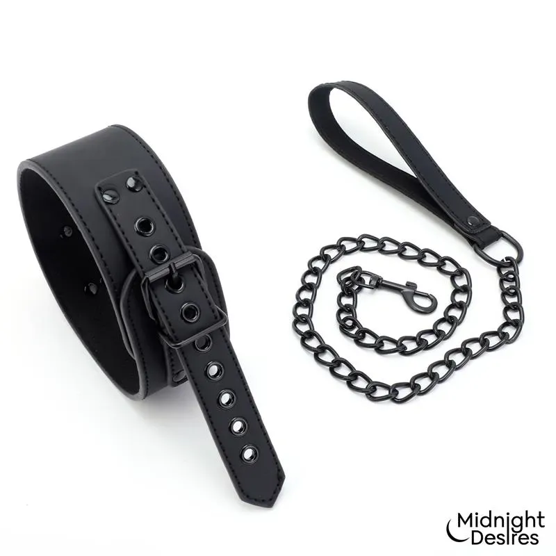 Midnight Desires saišu komplekts ar kaklasiksnu