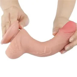 LOVETOY Sliding Skin Dual Layer Dildo 7.5