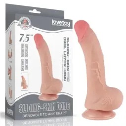 LOVETOY Sliding Skin Dual Layer dildo 19,5 cm
