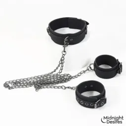 MIDNIGHT DESIRES kakla siksna ar potīšu aprocēm