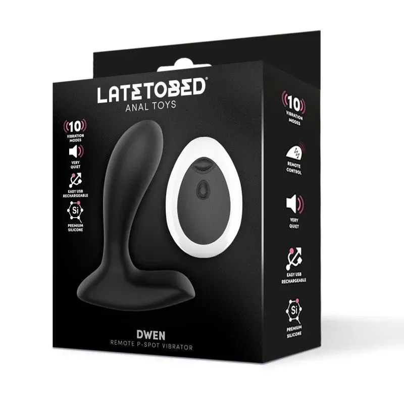 LATETOBED Dwen prostatas vibrators ar pulti