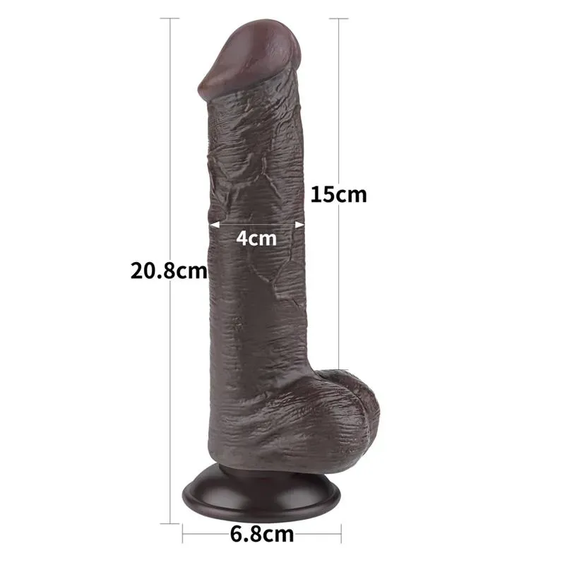 LOVETOY Sliding Skin Dual Layer Dildo 8 фаллоимитатор