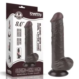 LOVETOY Sliding Skin Dual Layer Dildo 8 фаллоимитатор