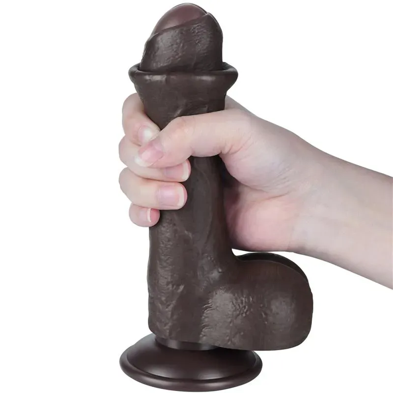 LOVETOY Sliding Skin Dual Layer Dildo 7 фаллоимитатор